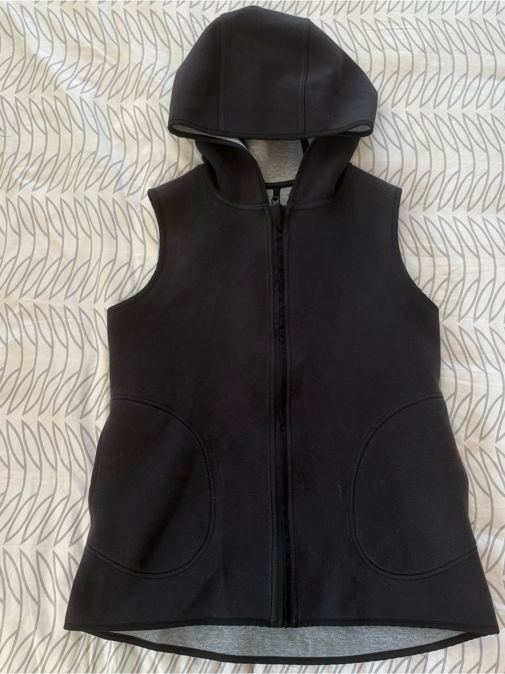 lululemon athletica Black Hooded Sleeveless Vest